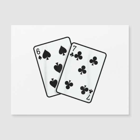 67 Cartes à jouer Mème Drôle Six Sept (Devant)