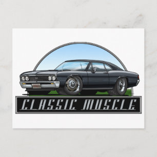 67_Chevelle_Black Briefkaart