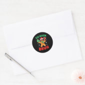67 Christmas 6 7 Meme Gingerbread Xmas  Ronde Sticker (Envelop)
