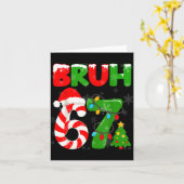 67 Christmas 6 7 Meme Pajamas 67 Bruh Slang Kaart (Gele Bloem)