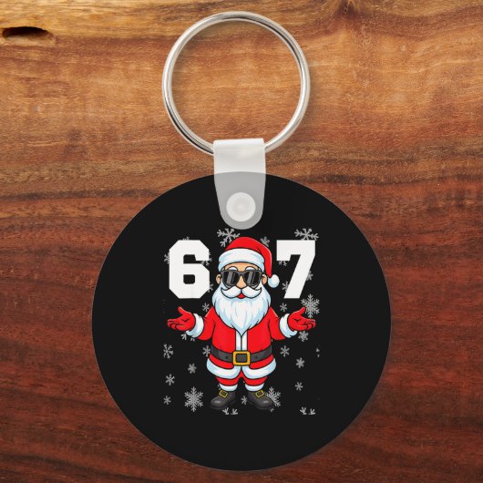 67 Christmas 6 7 Meme Pajamas 67 Bruh Slang Sleutelhanger (Voorkant)