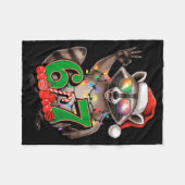 67 Christmas Funny Raccoon Festive 6-7 Meme Boys G Fleece Deken (Voorkant (Horizontaal))