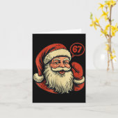 67 Christmas Funny Six Seven Meme 6_7 Shirt Santa  Kaart (Gele Bloem)