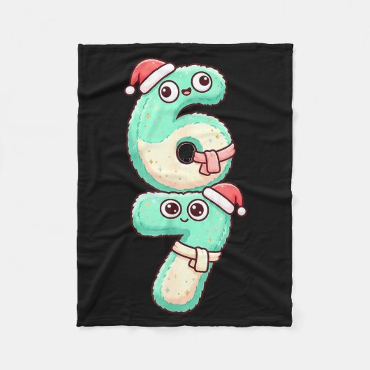 67 Christmas Kawaii Pastel Design  Fleece Deken (Voorkant)