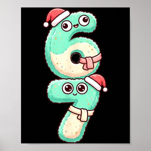 67 Christmas Kawaii Pastel Design  Poster (Voorkant)