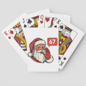 67 Christmas Merry Six Seven Brainrot Santa Claus Pokerkaarten (Achterkant)