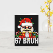 67 Christmas Nutcracker Bruh 6 7 Funny Christmas 6 Kaart (Gele Bloem)