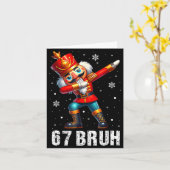 67 Christmas Nutcracker Six Seven Bruh 6 7 Funny C Kaart (Gele Bloem)