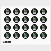 67 Christmas Six Seven 6 7 Meme Funny Dabbing Elf  Ronde Sticker (Vel)
