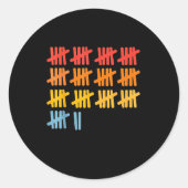 67 Counting Math Teacher Mathematics 67th Number Ronde Sticker (Voorkant)