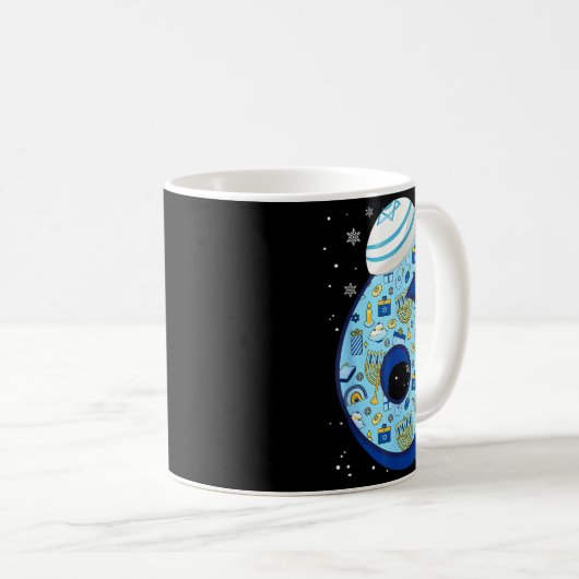 67 Couple Hanukkah Matching Six Seven Meme Jewish Koffiemok (Voorkant rechts)