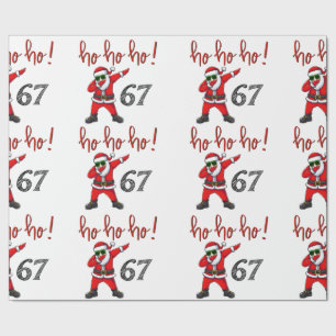 67 Dabbing Kerstman  Cadeaupapier