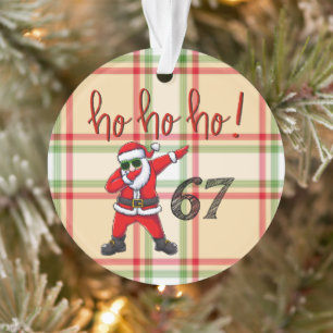 67 Dabbing Kerstman Kerstbal Ornament