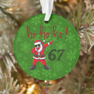 67 Dabbing Kerstman Kerstbal Ornament