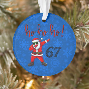 67 Dabbing Kerstman Kerstbal Ornament