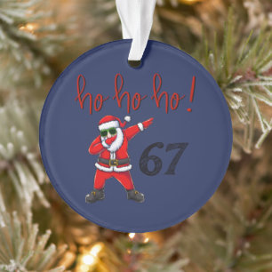 67 Dabbing Kerstman Kerstbal Ornament