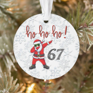 67 Dabbing Kerstman Kerstbal Ornament