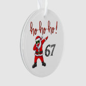 67 Dabbing Santa Christmas Ornament (devant)