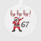 67 Dabbing Santa Christmas Ornament (devant)