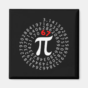 67 dag zes zeven meme symbool wiskunde leraar jong magneet