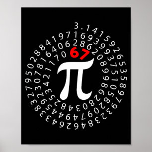 67 dag zes zeven meme symbool wiskunde leraar jong poster
