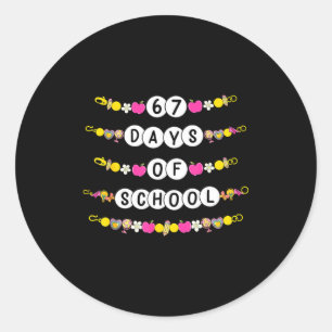 67 Dagen School Armbanden 67 Dagen Slimmer Kids B Ronde Sticker