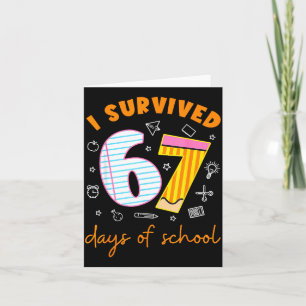 67 dagen school Cool leerkracht ontwerp Kaart