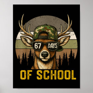 67 Dagen School Jacht Jongen Camo Jongen Meisje T Poster
