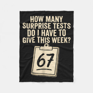 67 Dagen School Leraar 67 Shirt 67 Leraar Fleece Deken