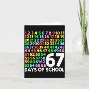 67 dagen school leraar kinderen jongen 67 wiskunde kaart