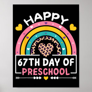 67 dagen school leuk 67ste dag van de kleuterschoo poster