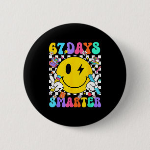 67 dagen school Smile Face 67 dagen slimmer Teach Ronde Button 5,7 Cm