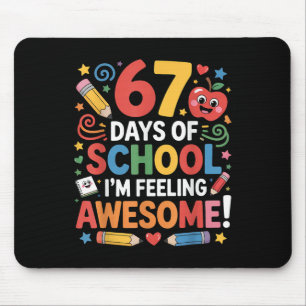 67 dagen school Voelen Awesome Meme 100ste dag O Muismat