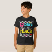 67 Days Of Coffee Teach Repeat Funny Six Seven Mem T-shirt (Voorkant volledig)