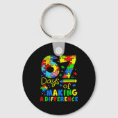 67 Days Of Making A Difference Funny Teacher Stude Sleutelhanger (Voorkant)
