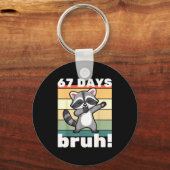 67 Days Of School Bruh Funny Meme Boys Kids Dabbin Sleutelhanger (Voorkant)