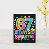 67 Days Of School Funny Meme Teacher Student Kaart (Gele Bloem)