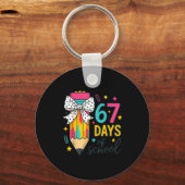 67 Days Of School Girls Coquette Bow Girls Boys Sc Sleutelhanger (Voorkant)