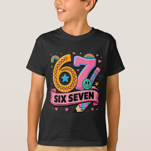 67 Days School 67 Six Seven Funny 67 Teachers Stud T-shirt (Voorkant)