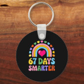 67 Days Smarter Happy Teacher Back To School Celeb Sleutelhanger (Voorkant)