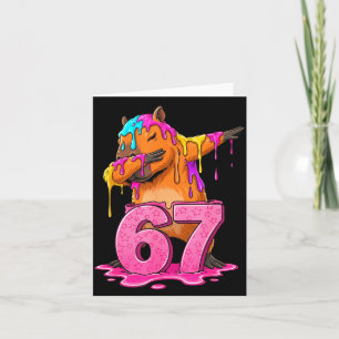 67 Dieren Grappig 67 Brainrot Jeugd Kinderen Capyb Kaart