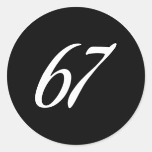 67 Doot Doot Chicago Street Songtekst Meme Skril Ronde Sticker