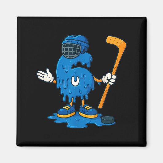 67 Drip Ice Cream Hockey Player  Magneet (Voorkant)