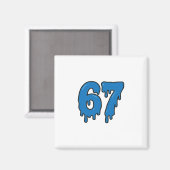 67 Drip Melt Zes Zeven Meme Alpha Gen Sla Jargon G Magneet (Voorkant / Achterkant)