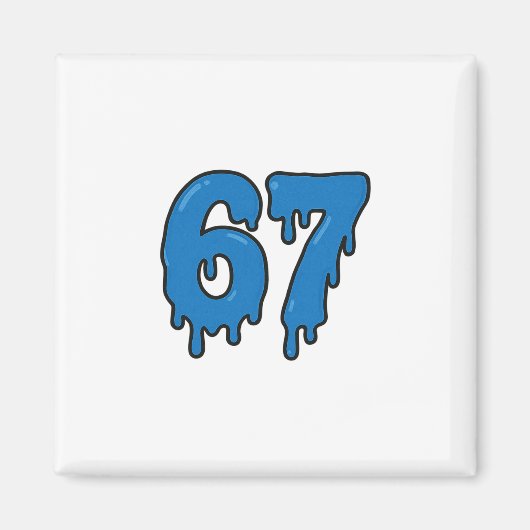 67 Drip Melt Zes Zeven Meme Alpha Gen Sla Jargon G Magneet (Voorkant)