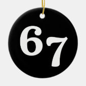 67 Funny Gen Alpha Lingo Keramisch Ornament (Voorkant)