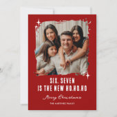 67 Funny Ho Ho Ho Photo Christmas Feestdagenkaart (Voorkant)