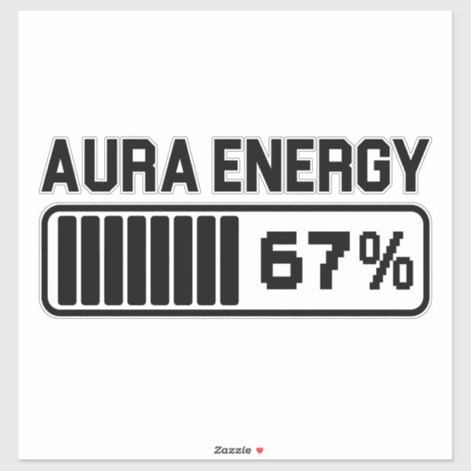67 Funny Meme Aura Energy bij 67 Six Seven Meme Ge Sticker (Vel)