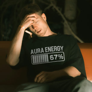 67 Funny Meme Aura Energy bij 67 Six Seven Meme Ge T-shirt