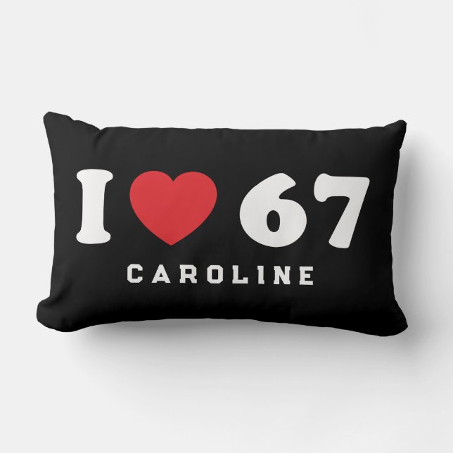 67 Funny Meme I Love Six Seven 67th Birthday Kussen (Voorkant)